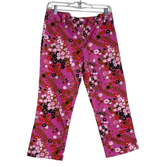 J. Crew Stretch City Fit Chino Cafe Capris Cropped Pants Pink Size 8 - Picture 2 of 6